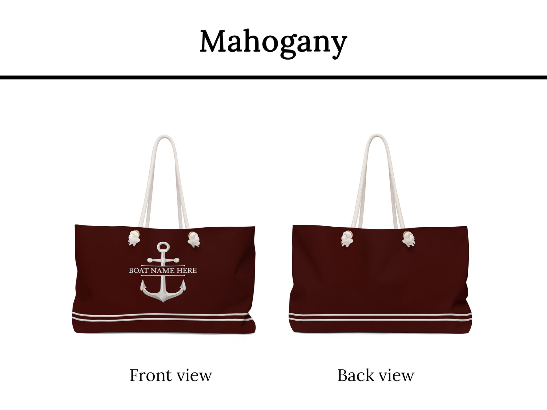 Gift with Boat Name, Nautical Boat Name Gift for Women, Custom Weekender Bag