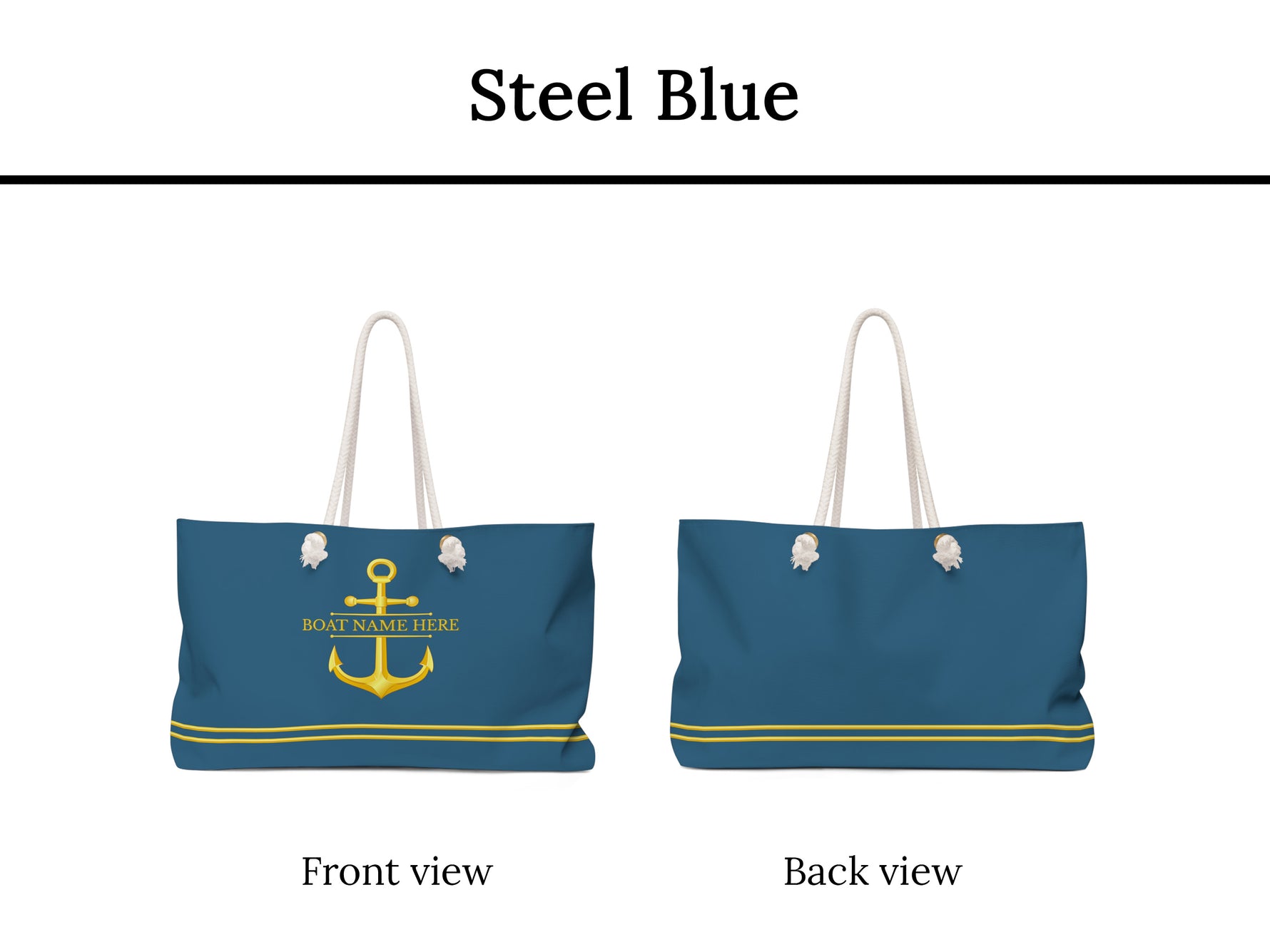 Custom Boat Name Bag, Nautical Gift, Boat Weekender Bag, Anchor Bag