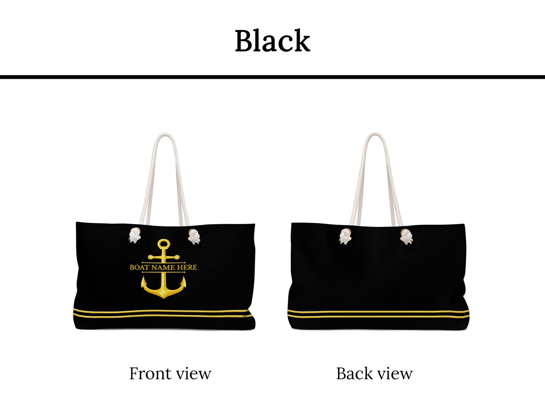 Custom Boat Name Bag, Nautical Gift, Boat Weekender Bag, Anchor Bag