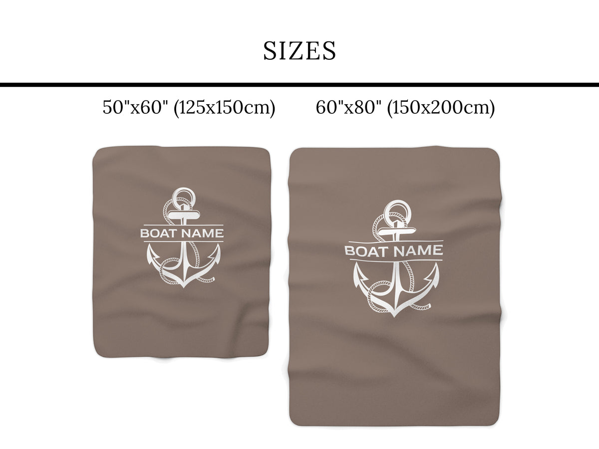 Nautical Boat Blanket, Yacht Gift, Boat Accessories, Anchor Bedding, Nautical Family Gift, Sailboat Blanket