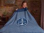 Boat Blanket, Personalized Boat Gifts, Nautical Blanket, Boat Owner Gift, Yacht Decor