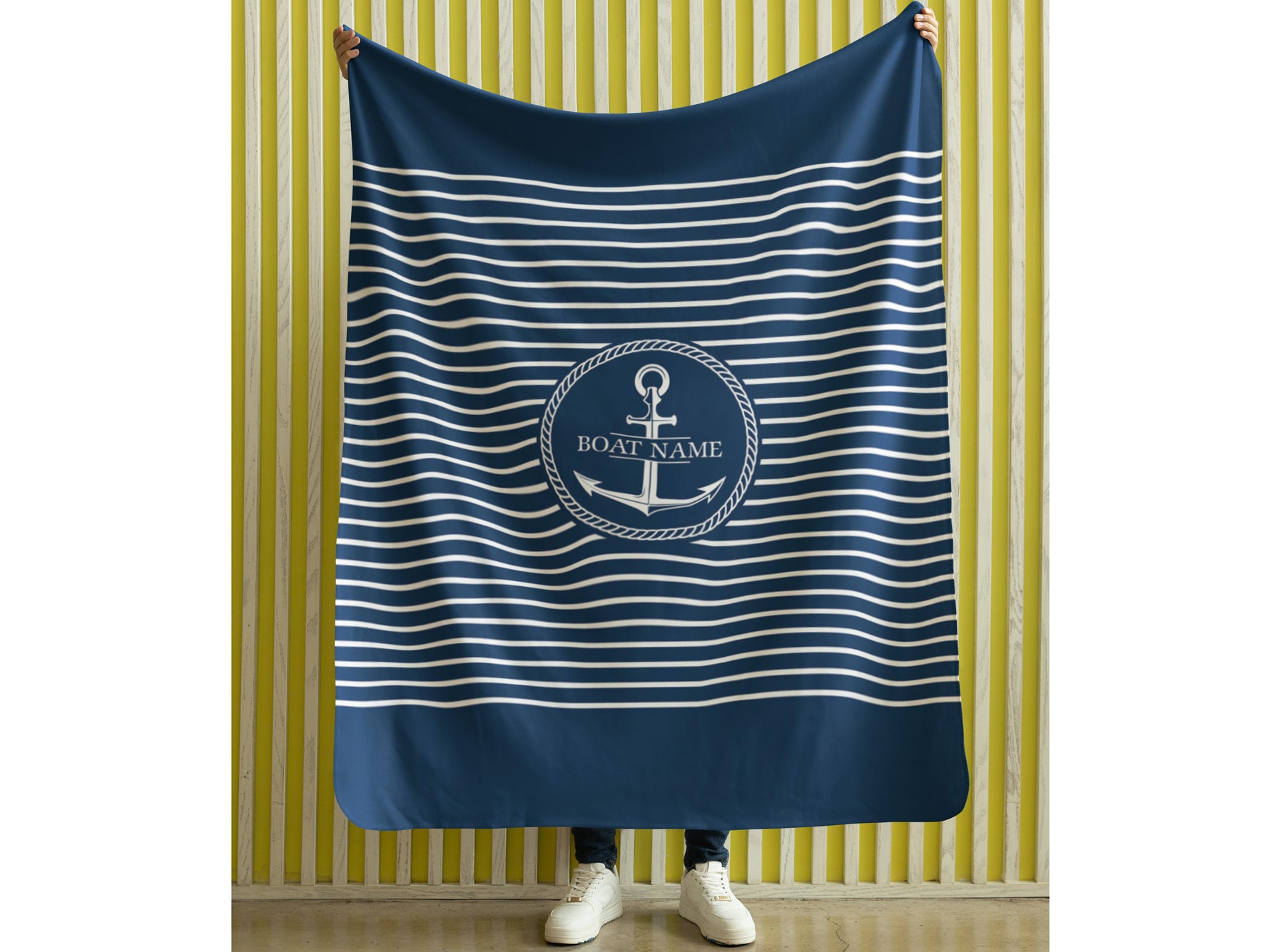 Boat Blanket, Personalized Boat Gifts, Nautical Blanket, Boat Owner Gift, Yacht Decor