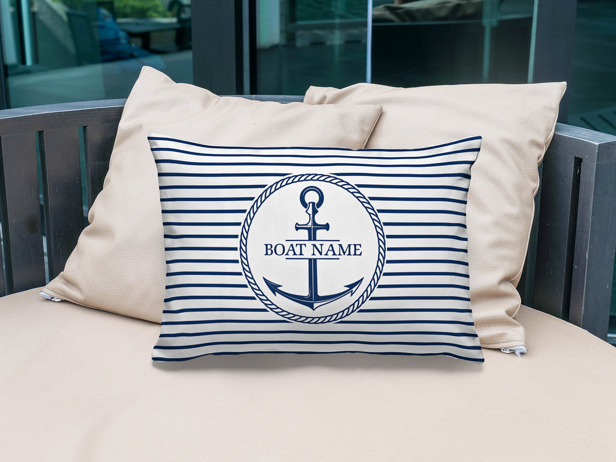 Boat Gift, Nautical Pillow, Anchor Cushion, Boat Decor, Boat Accessories