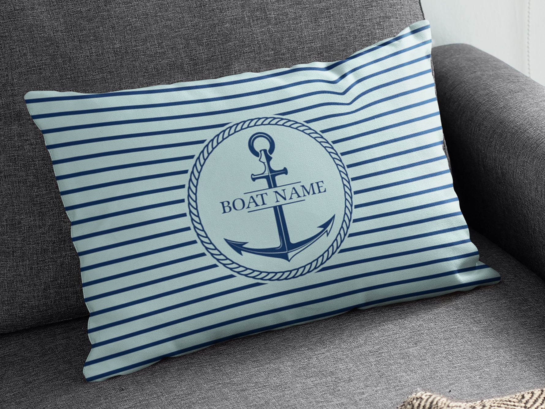 Boat Gift, Nautical Pillow, Anchor Cushion, Boat Decor, Boat Accessories