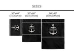 Anchor Plush Blanket, Custom Boat Throw Blanket, Lake House Bedding, Nautical Gift for New Boat Owners