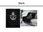 Custom Boat Accessories, Boat Bedding, Boat Blanket, Lake House Gift, Anchor Blanket