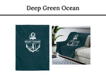 Custom Boat Accessories, Boat Bedding, Boat Blanket, Lake House Gift, Anchor Blanket