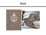 Custom Boat Accessories, Boat Bedding, Boat Blanket, Lake House Gift, Anchor Blanket