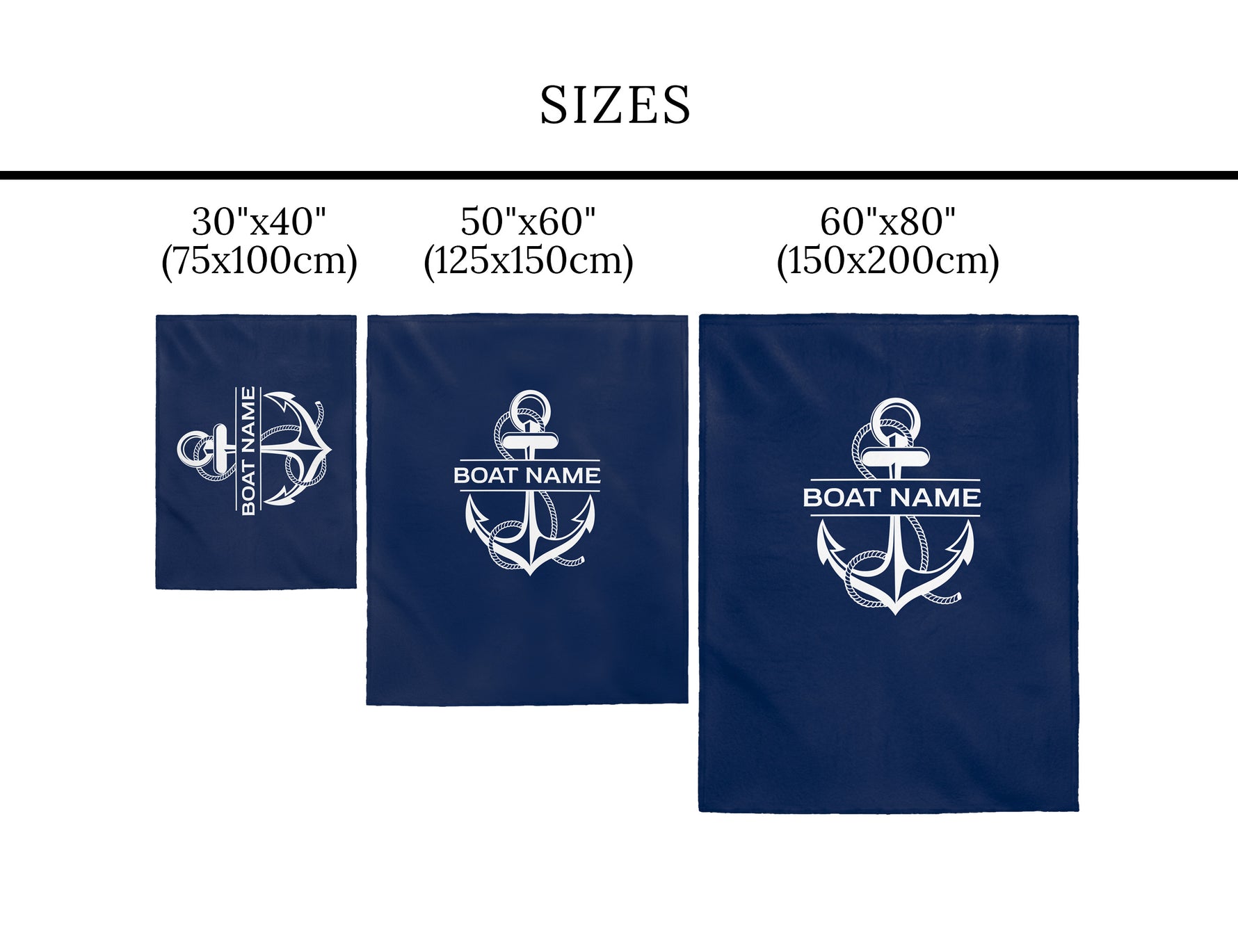 Custom Boat Accessories, Boat Bedding, Boat Blanket, Lake House Gift, Anchor Blanket