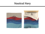 Custom Boat Bedding, Nautical Duvet Cover, Yacht Decor, Lake House Gift Idea