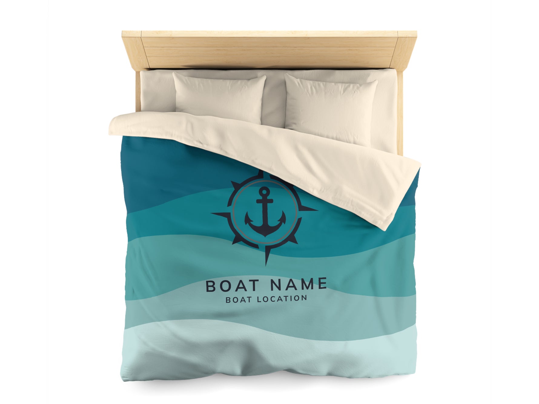 Custom Boat Bedding, Nautical Duvet Cover, Yacht Decor, Lake House Gift Idea