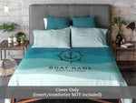 Custom Boat Bedding, Nautical Duvet Cover, Yacht Decor, Lake House Gift Idea