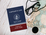 Custom Log Book for Boat, Sail Boat Journal, Captain's Log Book, Yacht Gift for Men