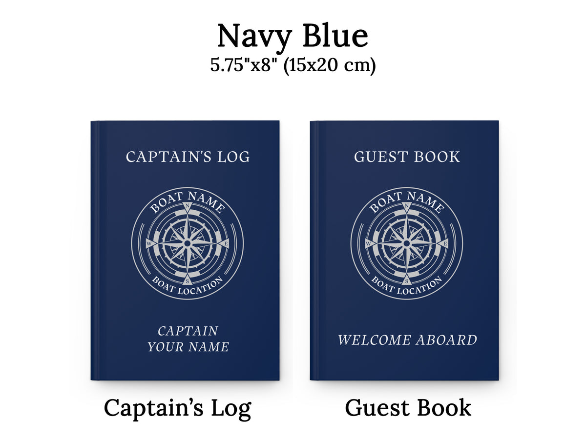 Boating Guest Book, Boat Gifts, Boat Journal, Nautical Notebook, Captains Log