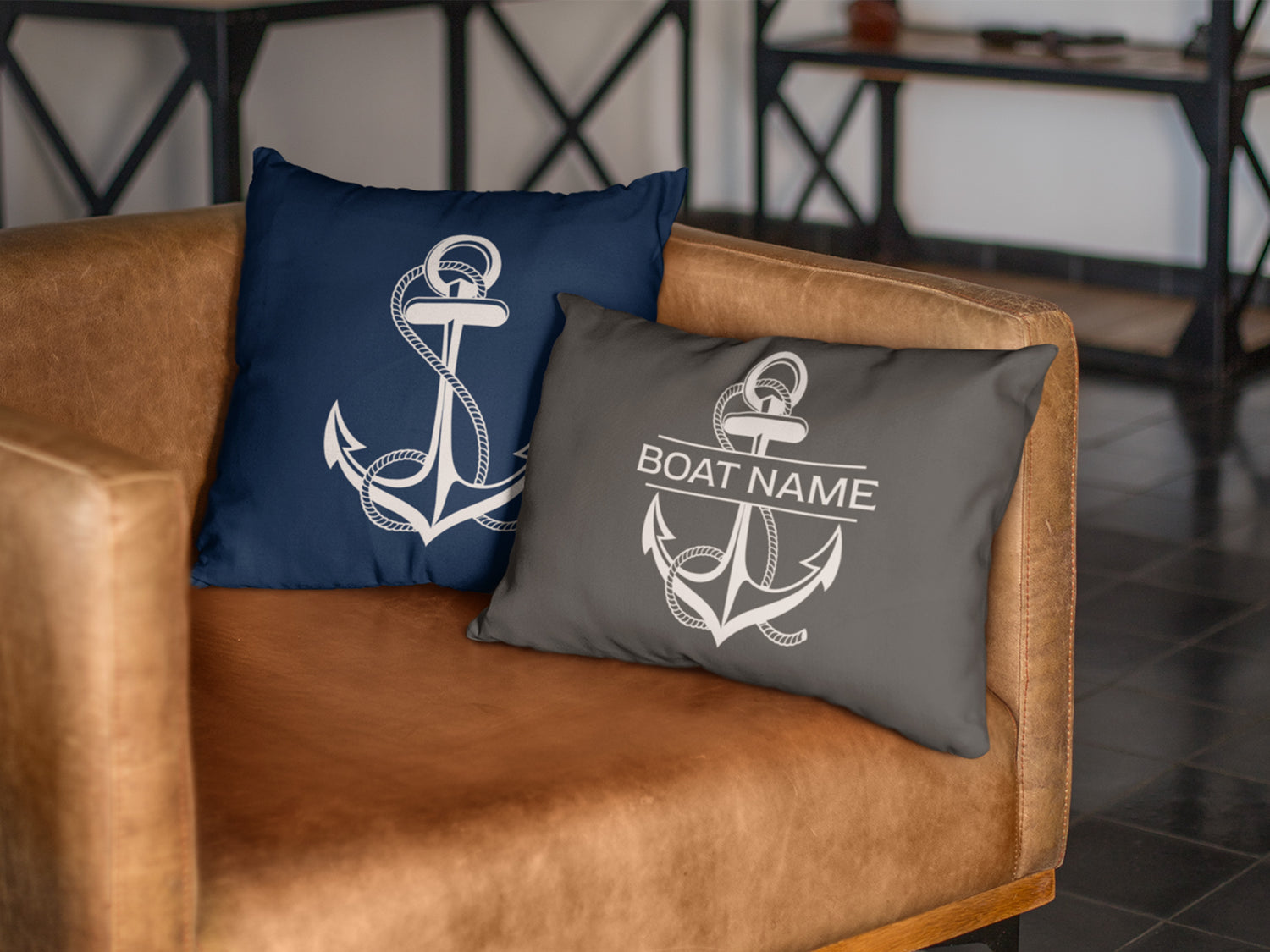 Outdoor Boat Pillow, Boat Gift, Boat Name Pillow, Maritime Cushion, Coastal Pillow