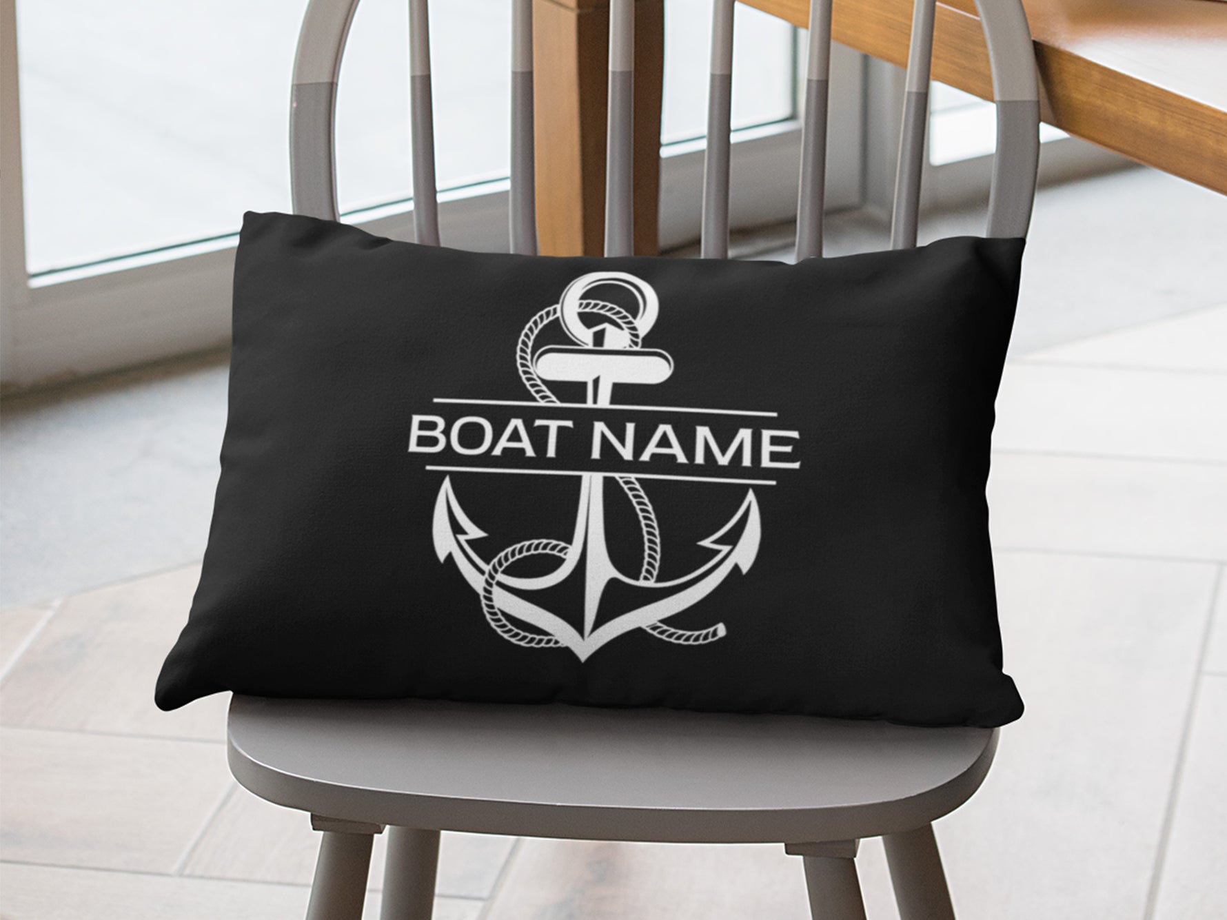 Outdoor Boat Pillow, Boat Gift, Boat Name Pillow, Maritime Cushion, Coastal Pillow