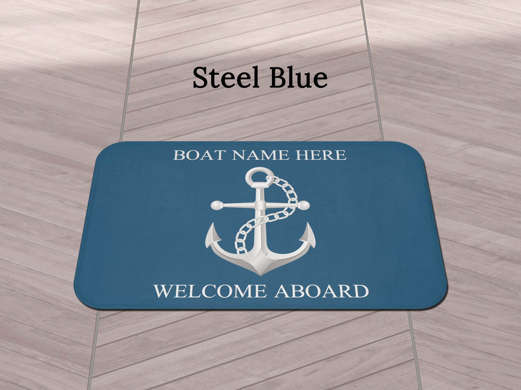 Custom Yacht Mat, Lake House Bath Mat, Sailor Bath Rug, Boat Lover Present