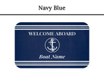 Boat Mat Personalized, Welcome Aboard Mat, Custom Boat Rug, Nautical Decor, Boat Gift