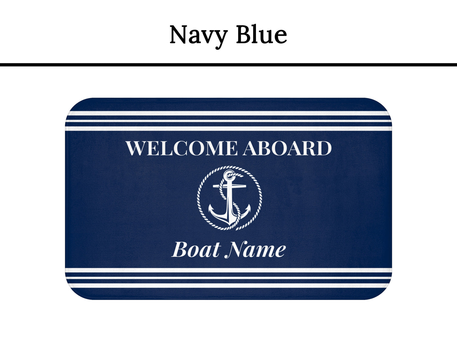 Boat Mat Personalized, Welcome Aboard Mat, Custom Boat Rug, Nautical Decor, Boat Gift