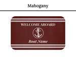 Boat Mat Personalized, Welcome Aboard Mat, Custom Boat Rug, Nautical Decor, Boat Gift