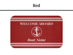 Boat Mat Personalized, Welcome Aboard Mat, Custom Boat Rug, Nautical Decor, Boat Gift