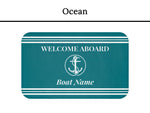 Boat Mat Personalized, Welcome Aboard Mat, Custom Boat Rug, Nautical Decor, Boat Gift