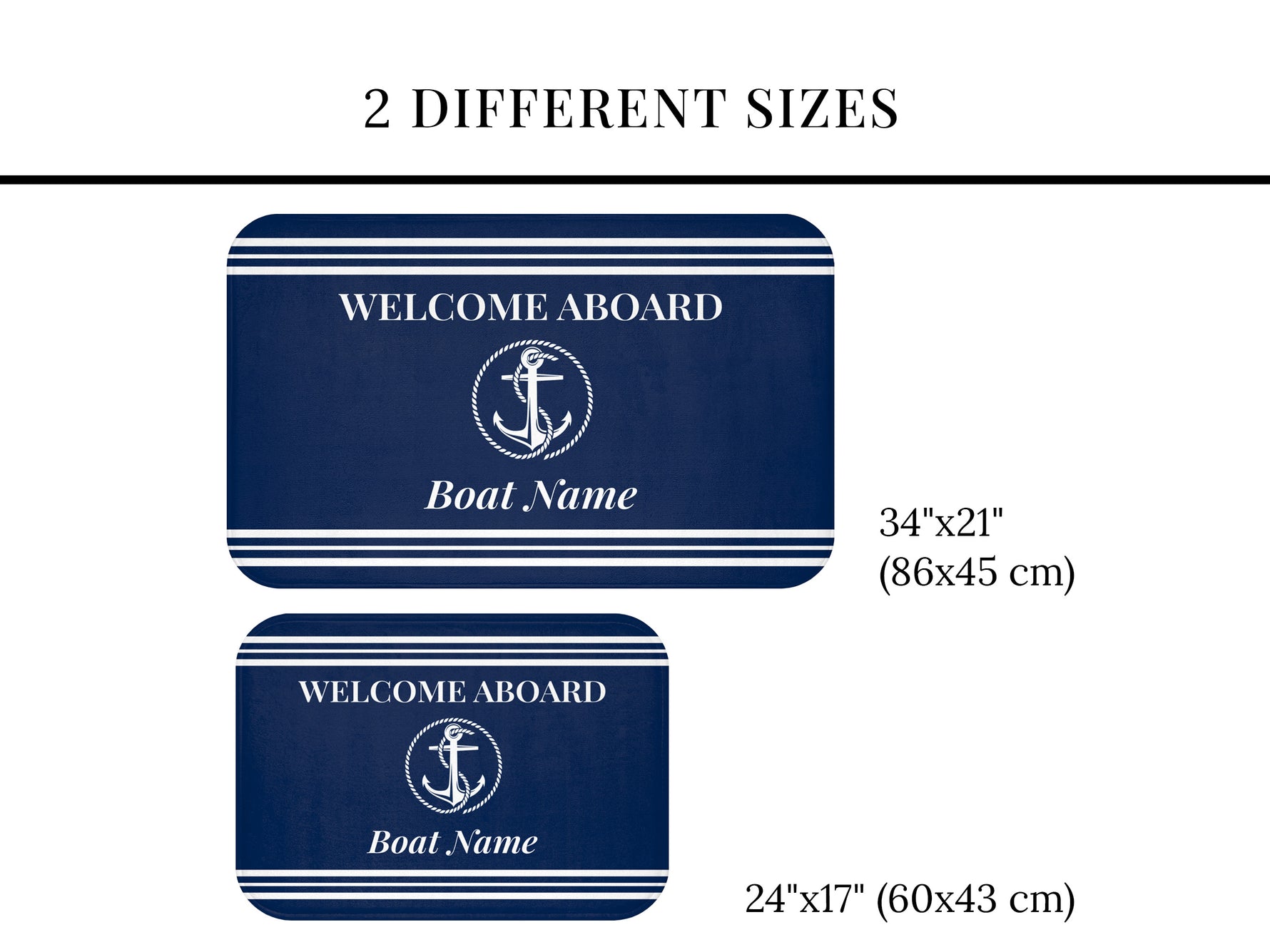 Boat Mat Personalized, Welcome Aboard Mat, Custom Boat Rug, Nautical Decor, Boat Gift