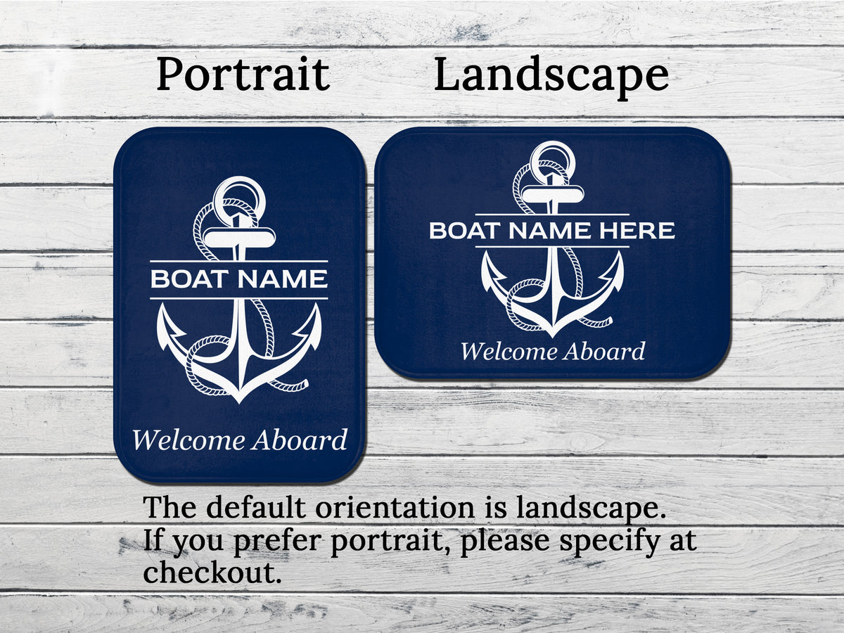 Custom Gift for Boat, Personalized Boat Mat, Nautical Boat Accessories, Boat Gift for Men