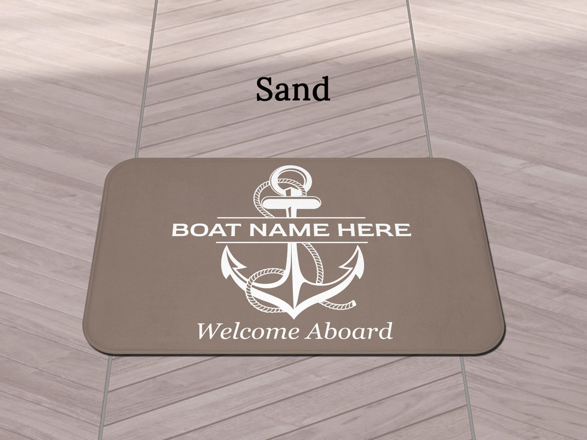 Custom Gift for Boat, Personalized Boat Mat, Nautical Boat Accessories, Boat Gift for Men