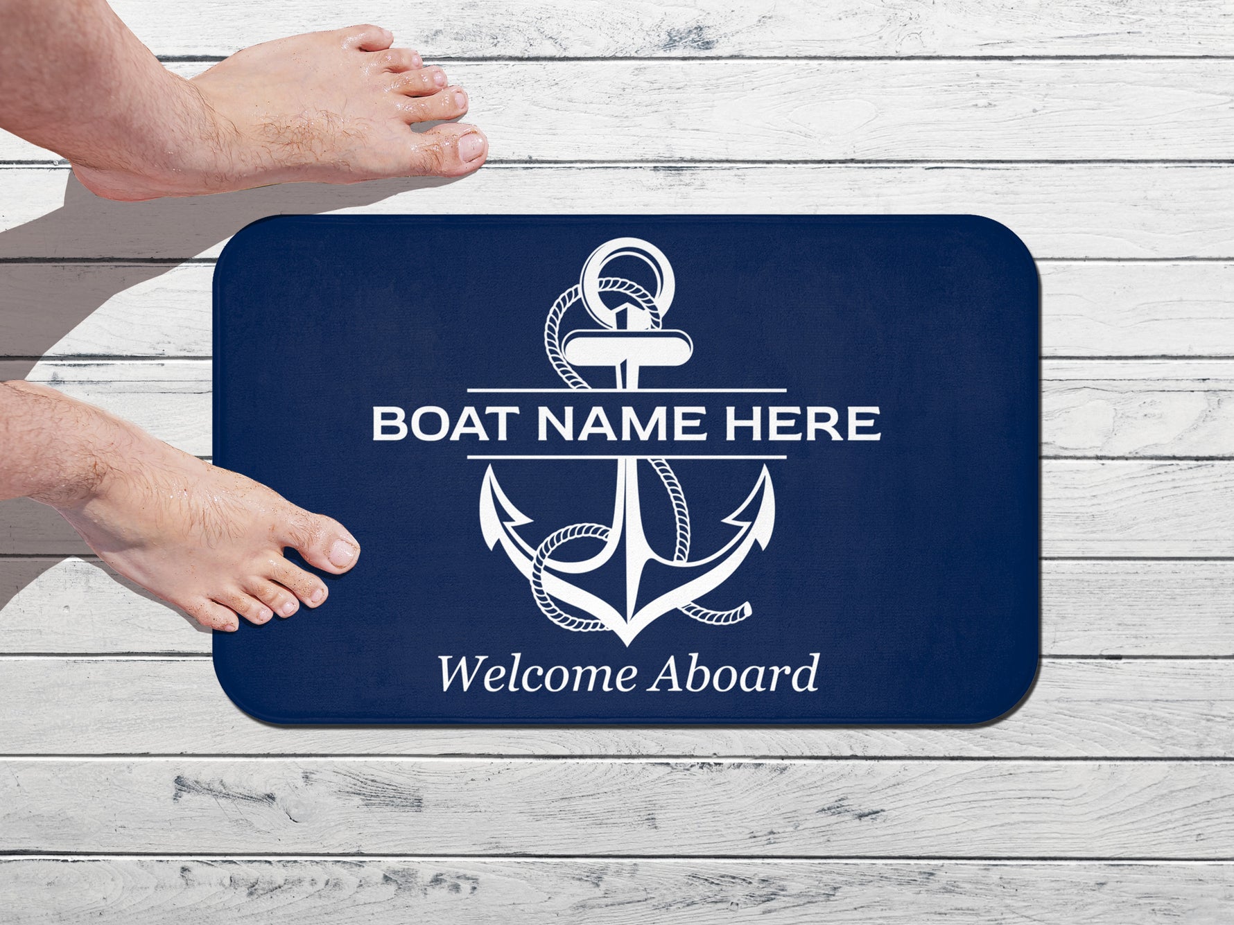 Custom Gift for Boat, Personalized Boat Mat, Nautical Boat Accessories, Boat Gift for Men