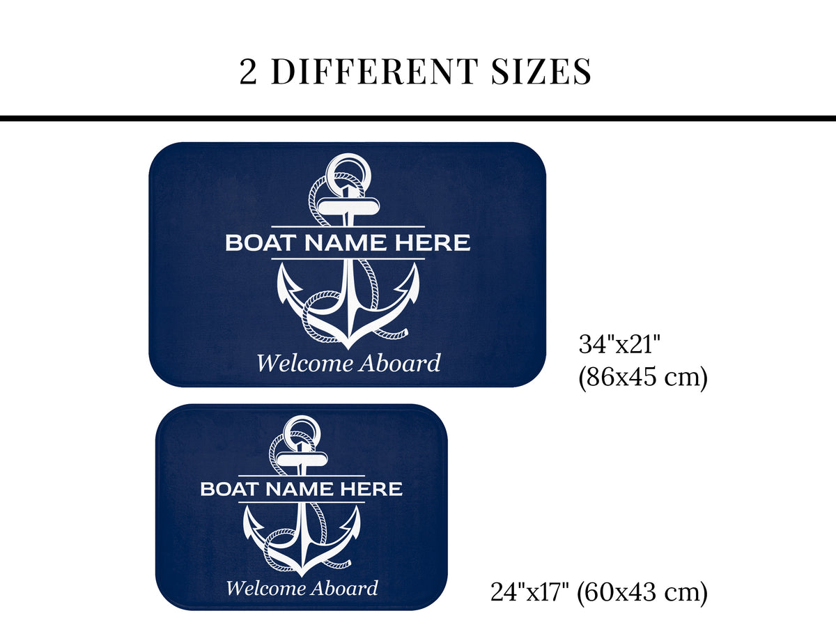 Custom Gift for Boat, Personalized Boat Mat, Nautical Boat Accessories, Boat Gift for Men