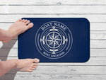 Custom Nautical Mat, Personalised Boat Accessories, Sailing Gift for New Boat Owner