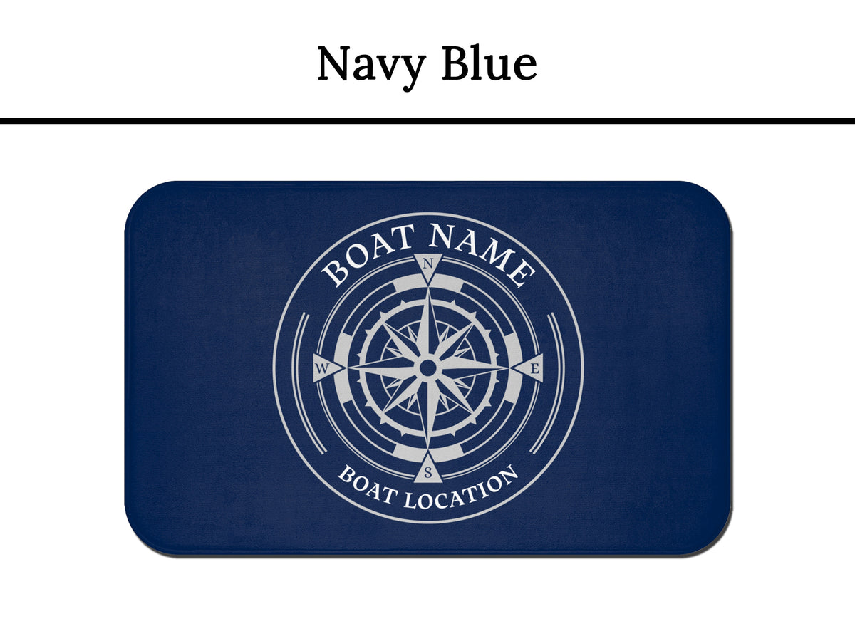 Custom Nautical Mat, Personalised Boat Accessories, Sailing Gift for New Boat Owner