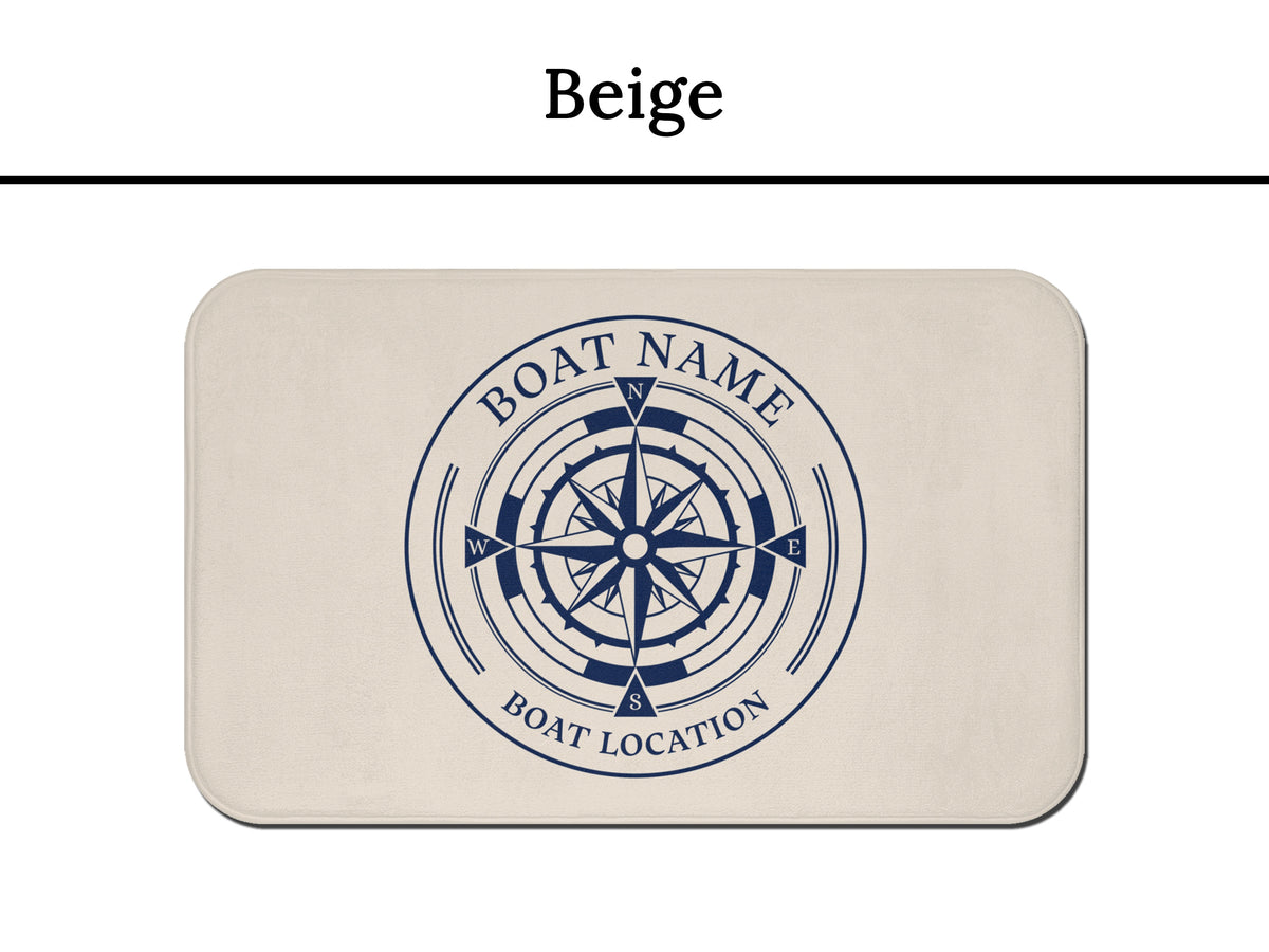 Custom Nautical Mat, Personalised Boat Accessories, Sailing Gift for New Boat Owner