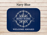 Nautical Boat Mat, Family Mat, Boat Gifts for Sailors, Welcome Aboard Mat, Yacht Decor