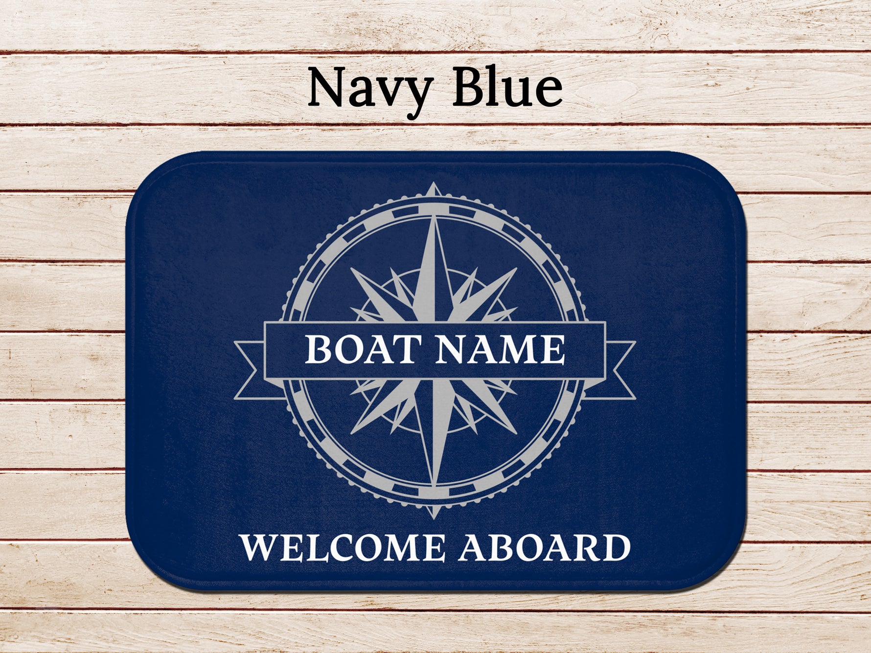 Nautical Boat Mat, Family Mat, Boat Gifts for Sailors, Welcome Aboard Mat, Yacht Decor