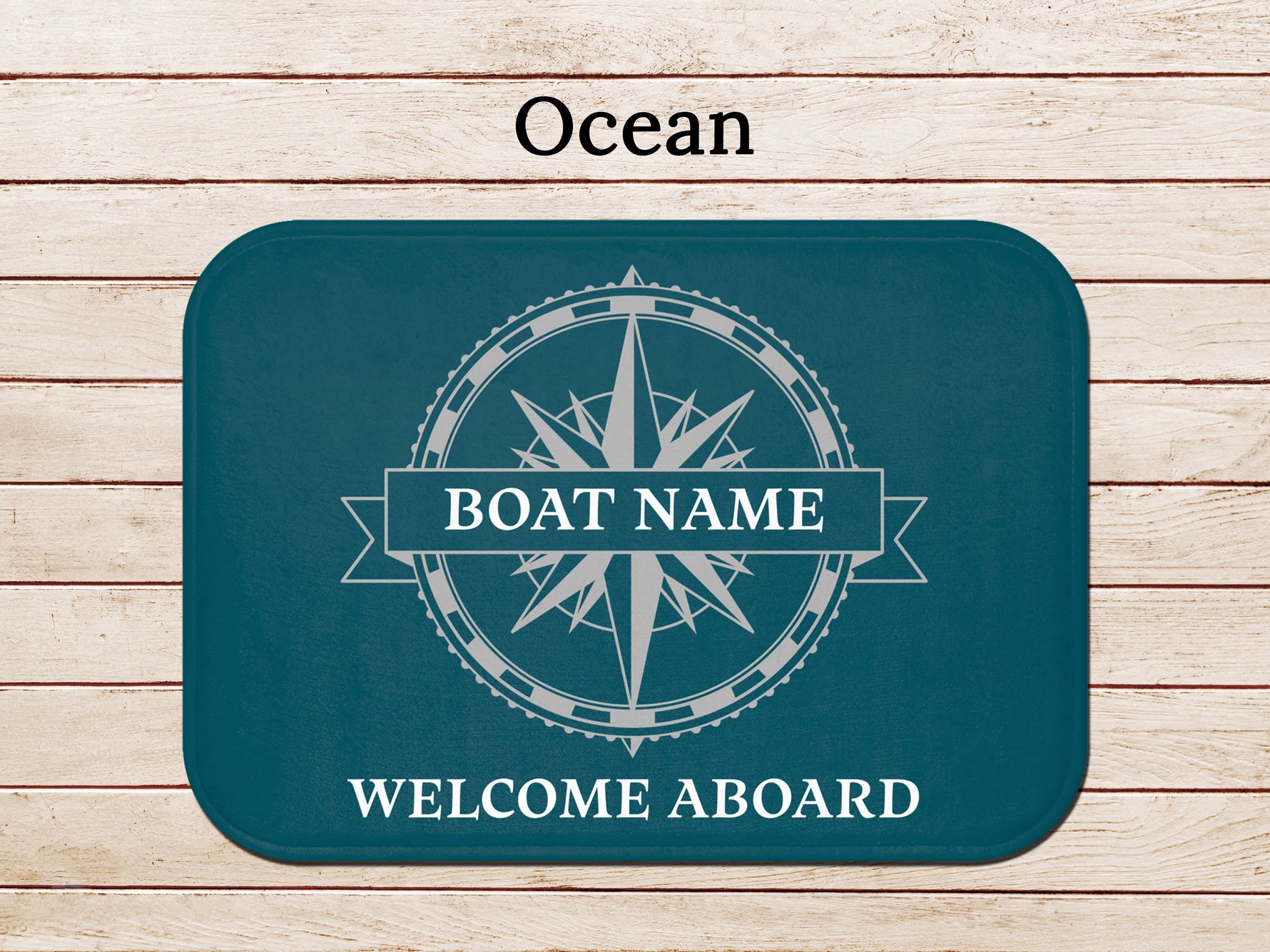 Nautical Boat Mat, Family Mat, Boat Gifts for Sailors, Welcome Aboard Mat, Yacht Decor