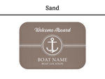 Custom Boat Mat, Nautical Boat Gift, Anchor Boat Rug, Sailing Gifts, Welcome Aboard Mat