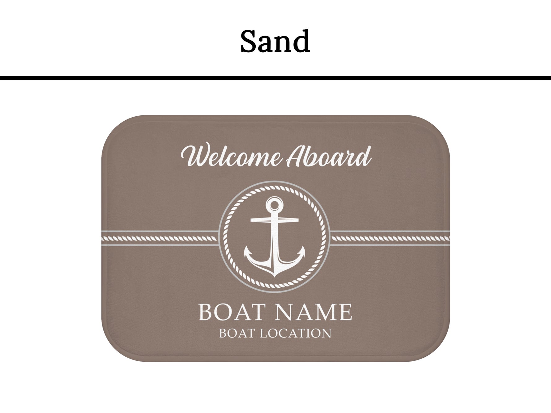 Custom Boat Mat, Nautical Boat Gift, Anchor Boat Rug, Sailing Gifts, Welcome Aboard Mat