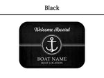 Custom Boat Mat, Nautical Boat Gift, Anchor Boat Rug, Sailing Gifts, Welcome Aboard Mat