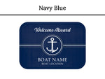 Custom Boat Mat, Nautical Boat Gift, Anchor Boat Rug, Sailing Gifts, Welcome Aboard Mat