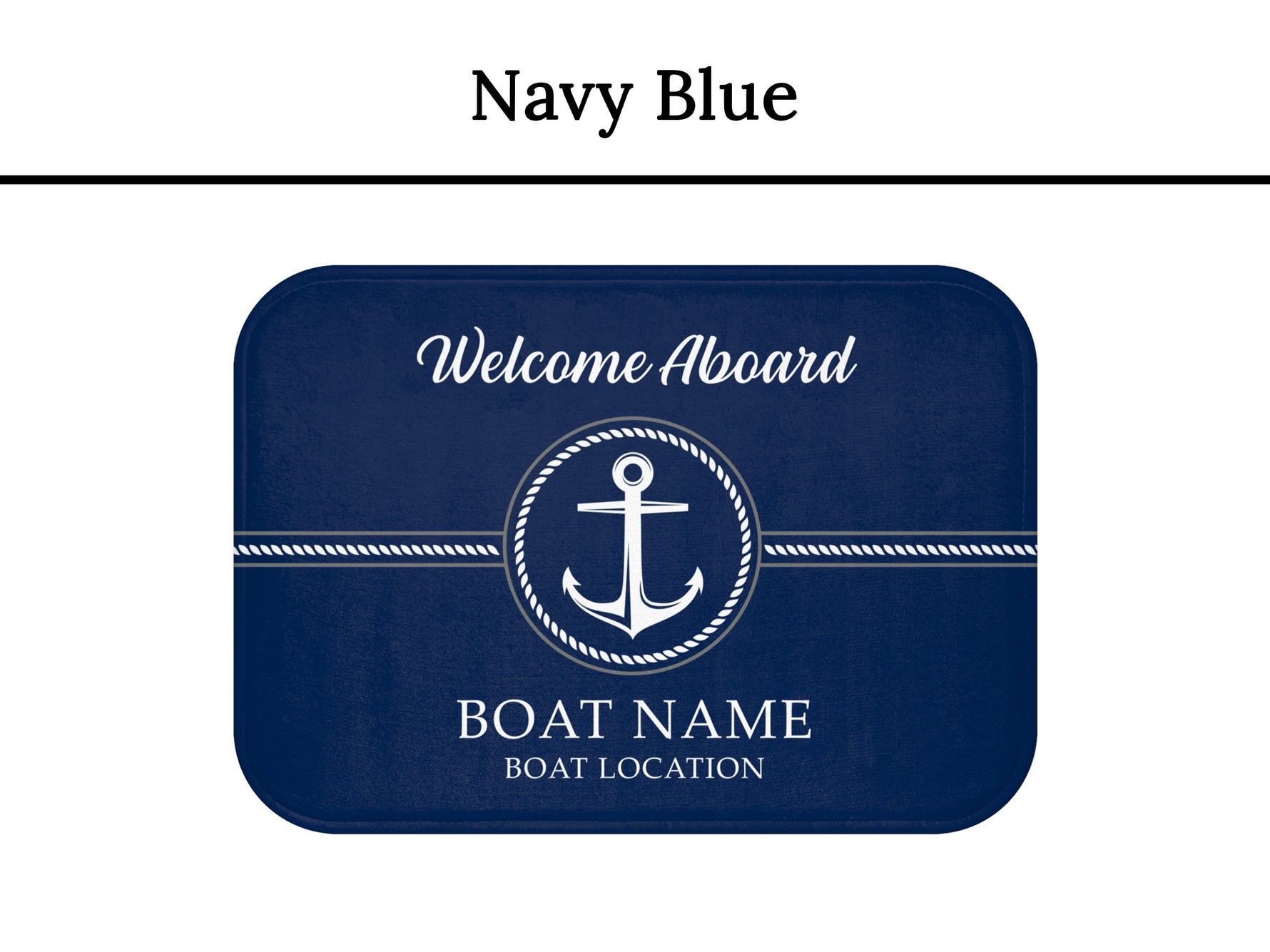 Custom Boat Mat, Nautical Boat Gift, Anchor Boat Rug, Sailing Gifts, Welcome Aboard Mat