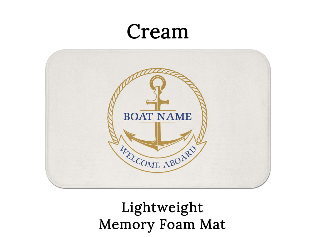 Boat Mat Personalized, Boat Gift, Yacht Mat, Boat Accessories