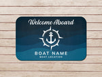 Custom Boat Mat, Welcome Aboard New Boat Gift, Anchor Bath Mat, Lake House Nautical Bathroom Mat