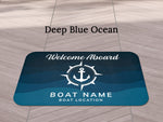 Custom Boat Mat, Welcome Aboard New Boat Gift, Anchor Bath Mat, Lake House Nautical Bathroom Mat