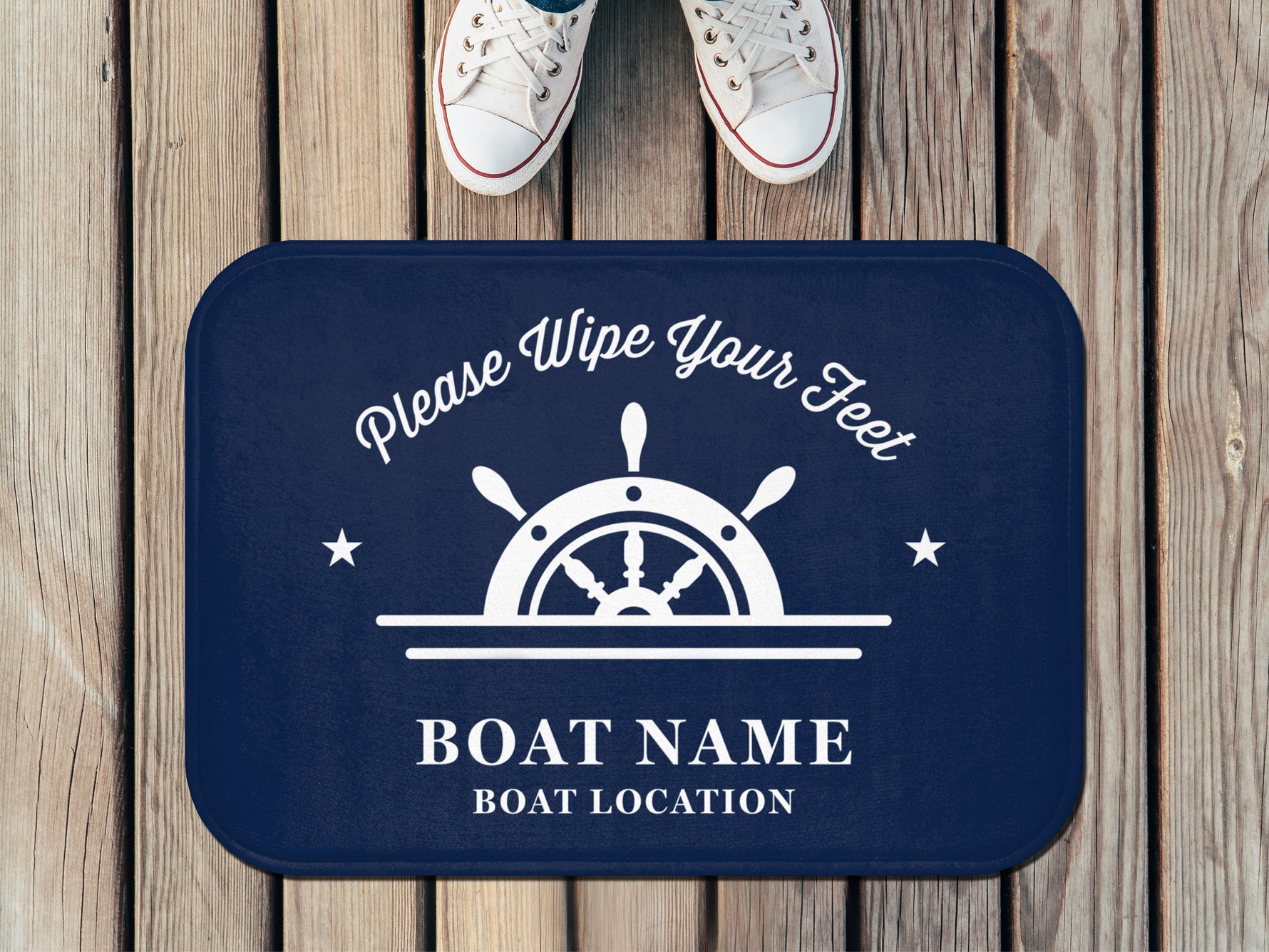 Wipe Your Feet Boat Mat, Boating Accessories, Sailor Gift, Boat Rug, Coastal Decor