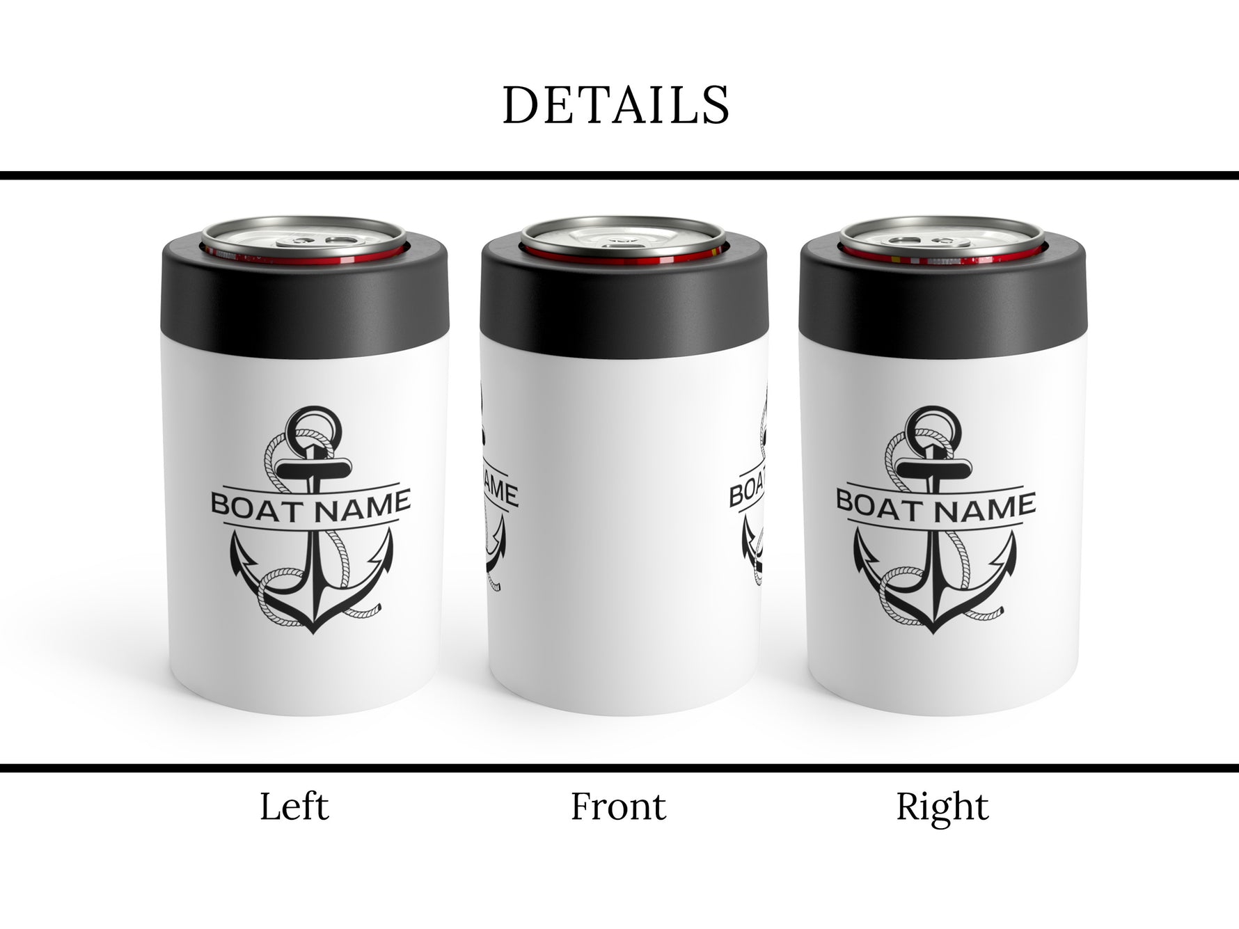 Nautical Can Holders, Boat Gift for Sailors, Boat Can Coolers, Custom Beer Cozy, Drink Holder