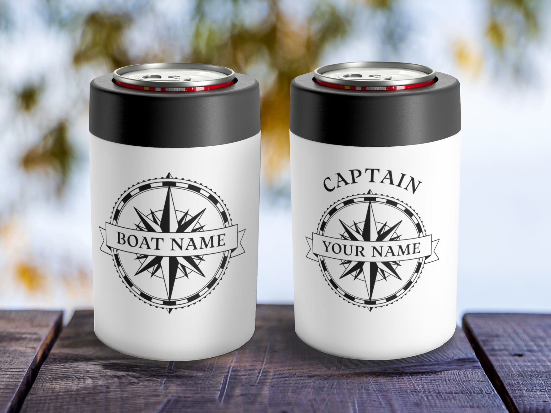 Boat Can Coolers, Custom Can Holders, Boat Owner Gift, Sailing Gift for Men, Insulated Cooler