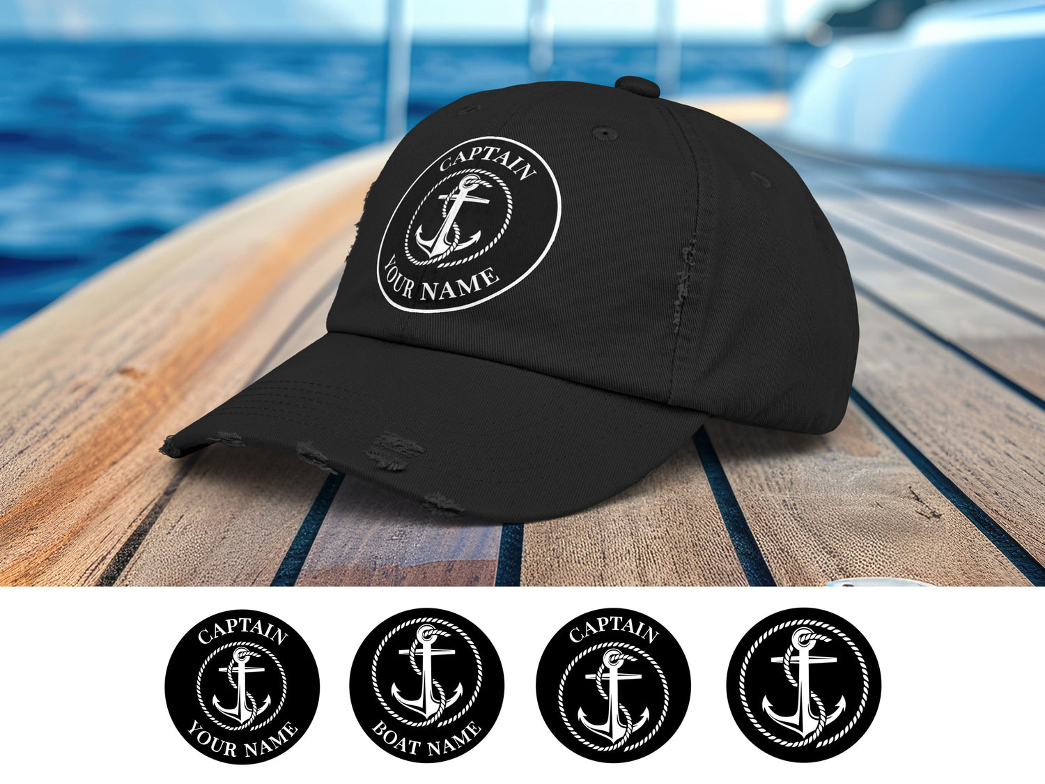 Boat Cap Personalized, Boat Gift for Dad, Captain Hat, Nautical Cap, Anchor Hat, First Mate