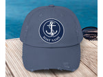 Boat Cap Personalized, Boat Gift for Dad, Captain Hat, Nautical Cap, Anchor Hat, First Mate